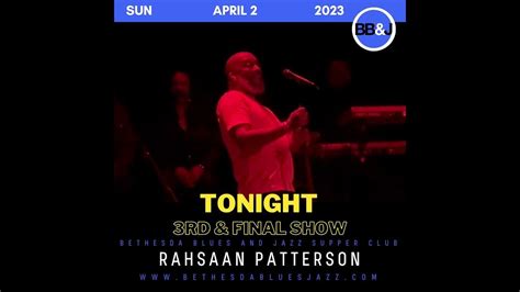 Rahsaan Patterson Performing Live At Bethesda Blues And Jazz Youtube