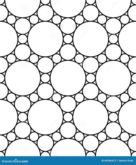 Vector Modern Seamless Geometry Pattern Circles Black And White