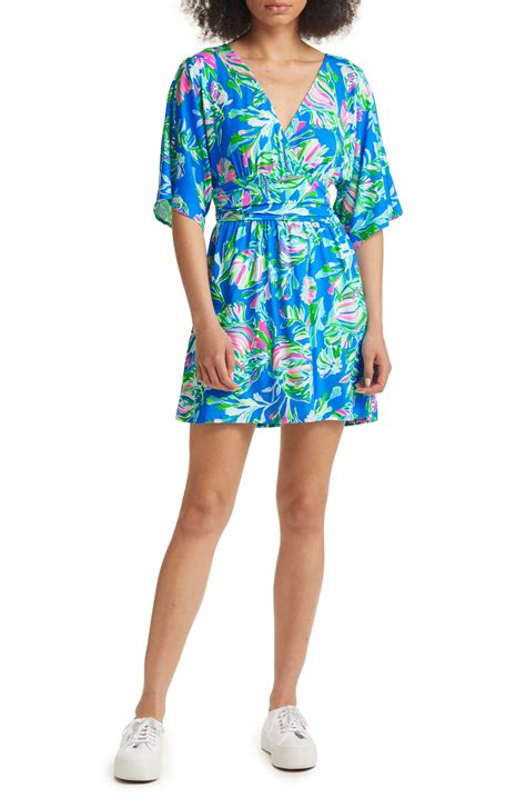 Lilly Pulitzer Parigi Floral Skort Romper In Blue Lyst