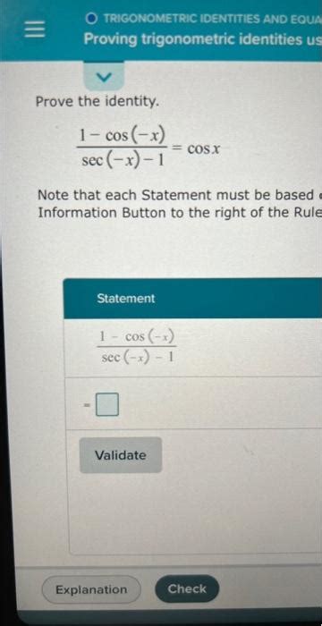 Solved Prove The Identity Sec X Cos X Cosx Note That Chegg