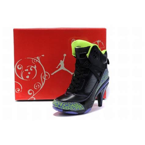 Nike Air Jordan Heels Black Green Nikeairjordanheelsale