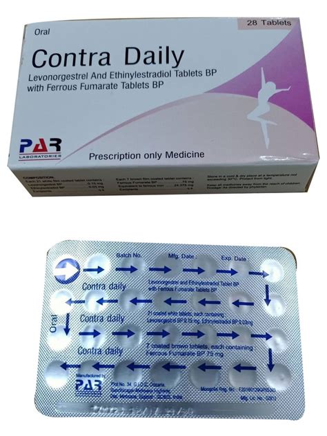 Contraceptive Levonorgestrel Mg Plus Ethinyl Estradil Mg