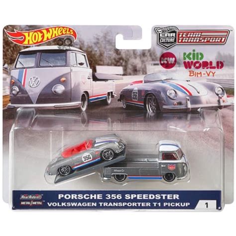 Xe Mô Hình Hot Wheels Car Culture Team Transport Pack Porsche 356 Speedster Volkswagen T1 Pickup