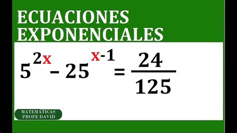 Ecuación exponencial resuelta con propiedades potencia YouTube