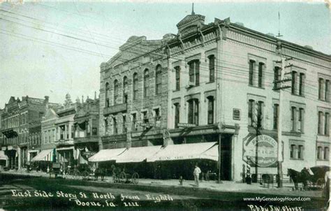 Boone Iowa East Side Story Street North From Eighth Vintage Postcard