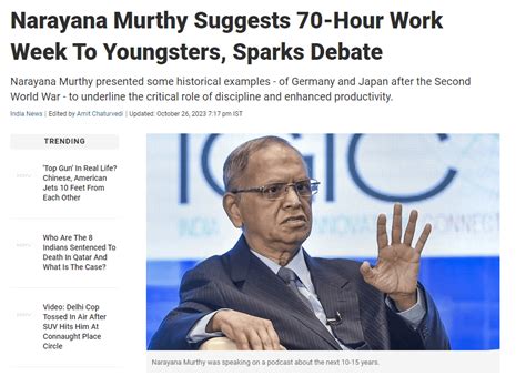 Narayan Murthy has completely lost it fr : r/IndianWorkplace