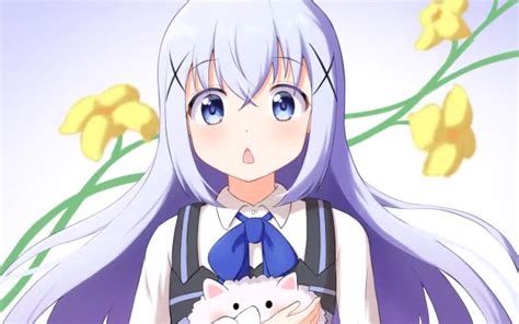 Download Blue Eyes Purple Hair Long Hair Chino Kafū Tippy Is The Order