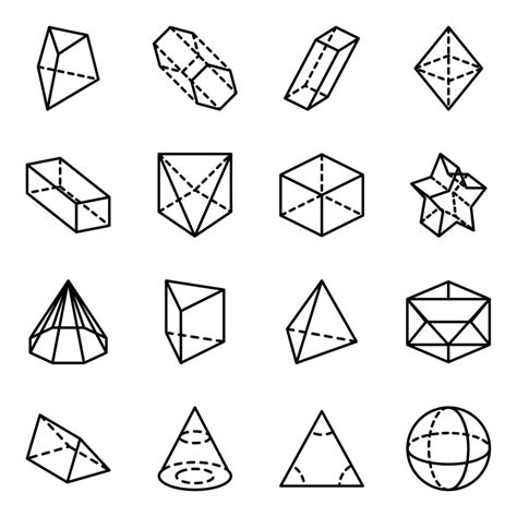 Pack of Geometry Shapes Icon 16437713 Vector Art at Vecteezy