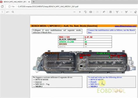 Audi Med Eeprom Read By Kt Ktm On Bench