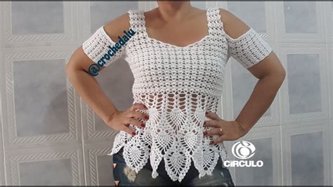 Blusa De Croche Ponto Abacaxi Passo A Passo