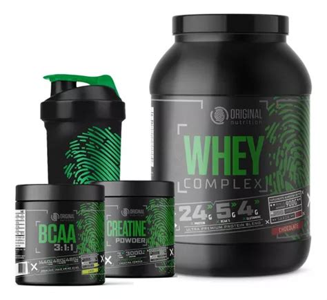 Kit Whey Protein Complex Blend Bcaa Creatina Shaker