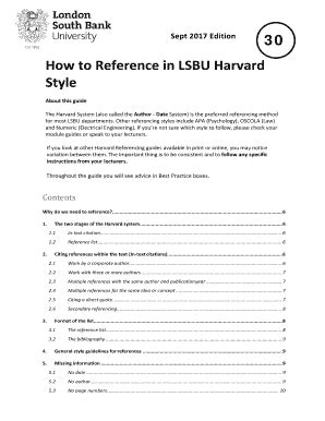 Fillable Online How To Reference In Lsbu Harvard Fax Email Print