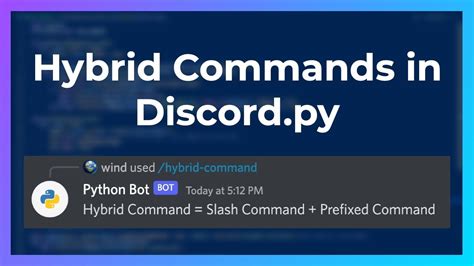 Hybrid Commands Slash Commands Prefixed Commands Discord Py Youtube