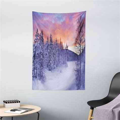 Winter Tapestry Frozen River In A Wintry Landscape Finnish Lapland At