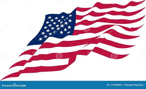 Bandera Ondulante De Estados Unidos Ilustraci N Del Vector