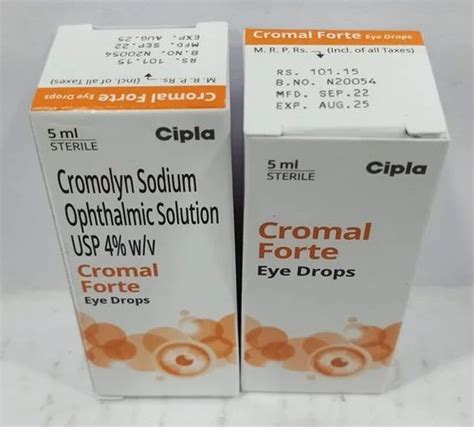 Cromal Forte Eye Drop Cromoglycate Sodium Ophthalmic Solution Cipla