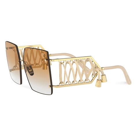 Dolce And Gabbana Foundation Sunglasses Gold Dolce And Gabbana Eyewear Avvenice