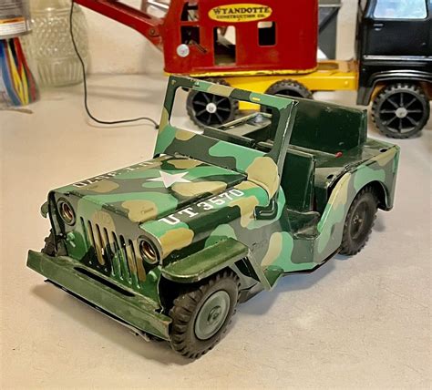 Rare Vintage Tin Toy Army Jeep Ut 3570 Japan Battery Operated 1950 1960’s Ebay