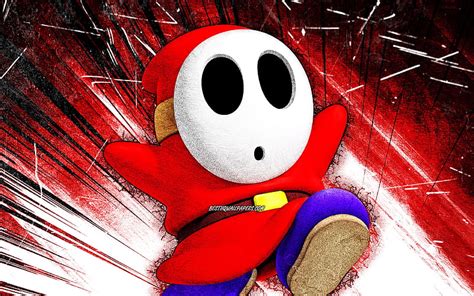 Shy Guy Grunge Art Ghost Super Mario Creative Super Mario