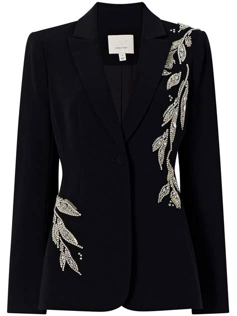 Cinq A Sept Crystal Embellished Blazer Farfetch Simple Trendy