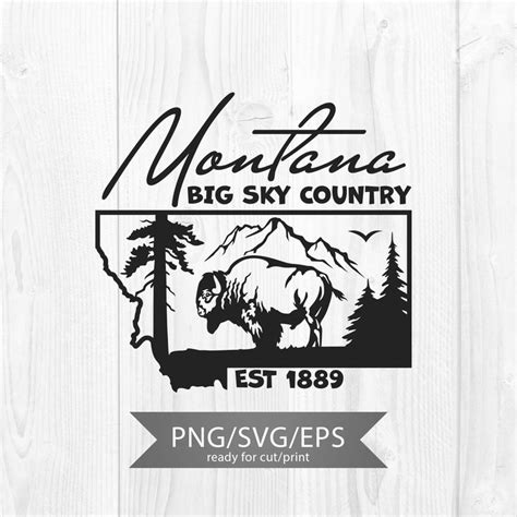 Montana Svg Montana State Svg Mountains Svg Big Sky Country Svg