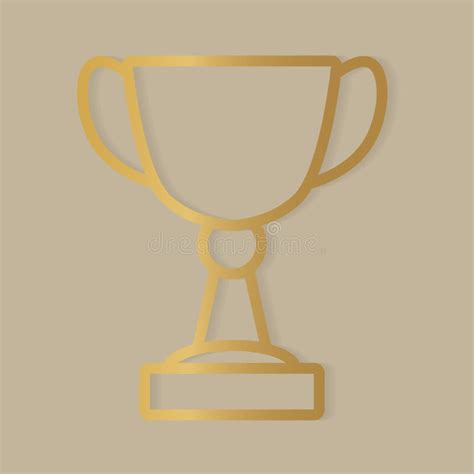 Gold Trophy, Winner Cup Icon Stock Vector - Illustration of award, icon ...