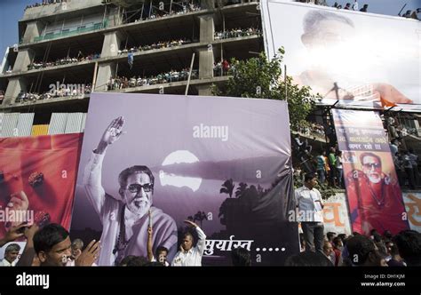 Poster Bal Thackeray Crowd Of People Sunset To Attend Funeral Of Shiv