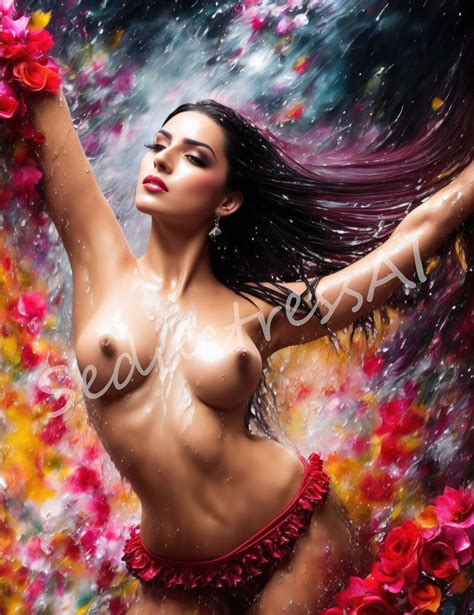 Hot Sexy Nude Wall Art Erotic Naked Latina Flamenco Dancer Beautiful