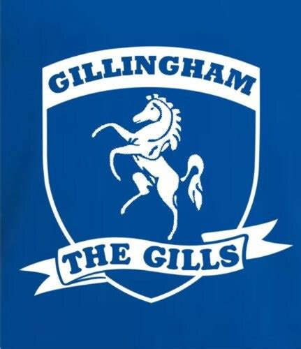 Gillingham Fc The Gills Retro Football Club Shield T Shirt Etsy