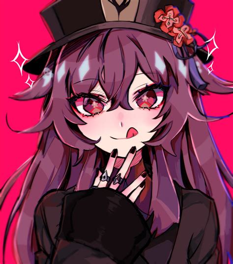 Safebooru 1girl Absurdres Bbadtime Black Nails Blurry Blush Brown Hair Genshin Impact Hat