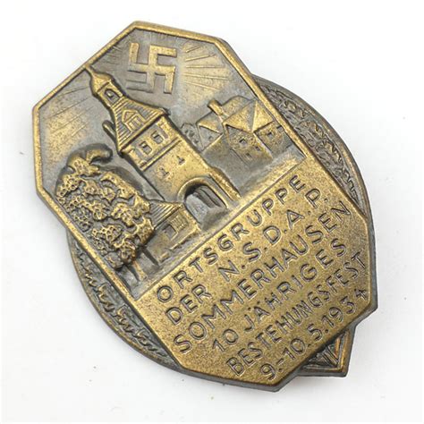 Lapel Pins Tinnies Ortsgruppe Der N S DA P Sommerhausen 1934 Tinnie