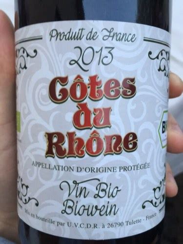 L Union des Vignerons des Côtes du Rhône Bio Côtes du Rhône Vivino