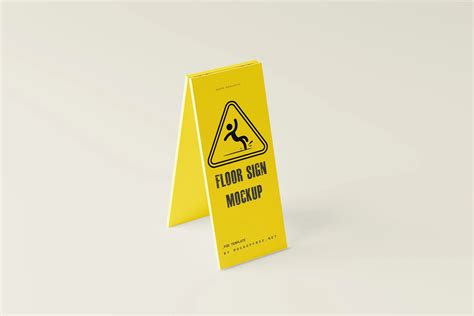 Floor Sign Mockup - Mockup Free