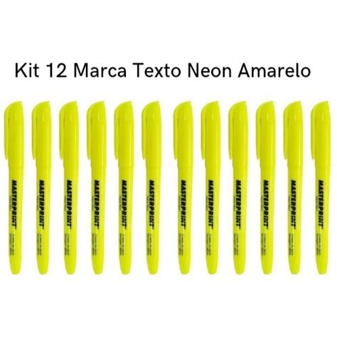 Kit Marca Texto Neon Amarelo Masterprint Grifa Texto Shopee Brasil