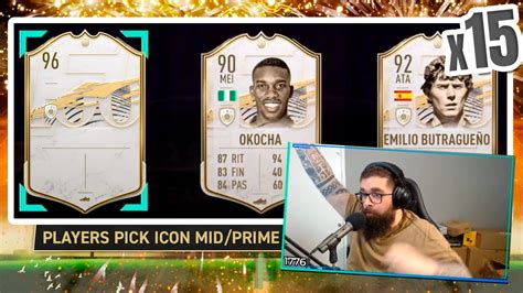 TIRAMOS UM ICON PRIME INSANO 96 DE OVER NO PLAYER PICK 15x ICONS MID