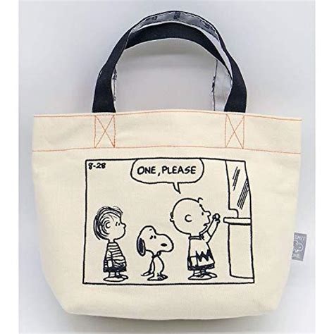 Peanuts Snoopy ピーナッツ スヌーピー 刺繍コミック チケット ミニトート 159007 21 Jhadcdbc5ba97