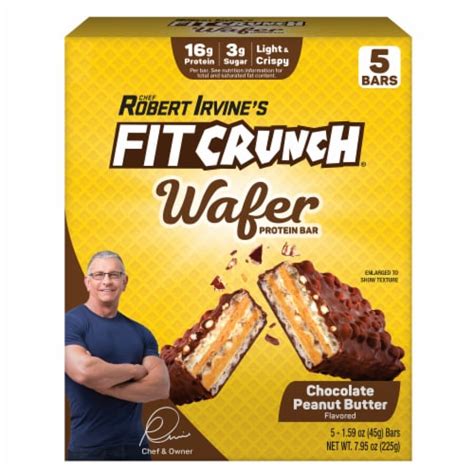 Fitcrunch Wafer Chocolate Peanut Butter Protein Bars 5 Bars 1 59 Oz Ea King Soopers