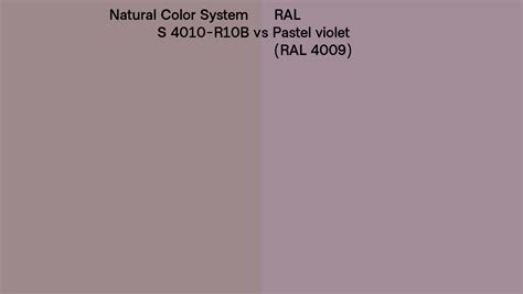 Natural Color System S 4010 R10b Vs Ral Pastel Violet Ral 4009 Side