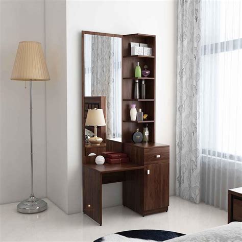 ABBAJI INTERIORS Engineered Wood Dressing Table With 5 Shelves 1