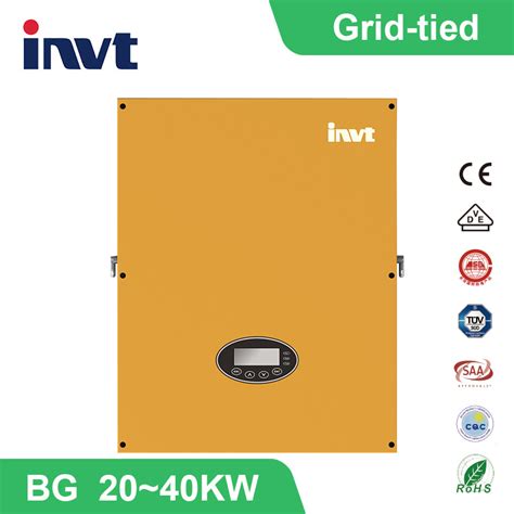 Invt Bg 20kwatt 40kwatt Three Phase Grid Tied Solar Power System China Solar Inverter And Grid