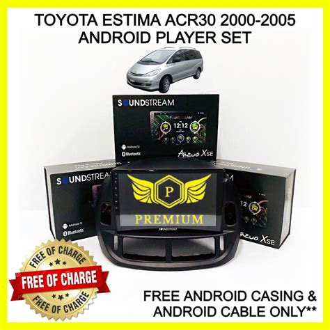 SOUNDSTREAM TOYOTA ESTIMA ACR30 2000 2005 9 10 ANDROID PLAYER SET