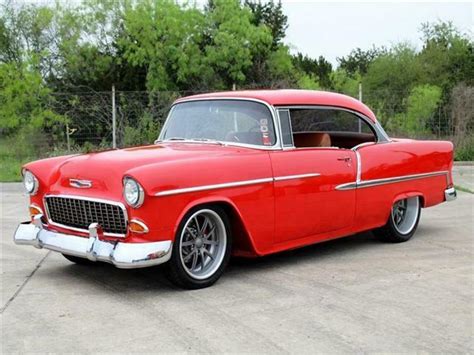 1955 Chevrolet Bel Air Resto Mod Torch Red Satin Charcoal For Sale