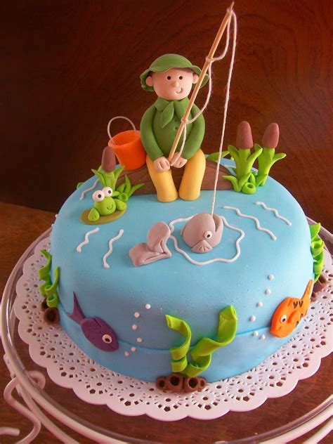 Torta Para Pescadores M S Fishing Theme Cake Gone Fishing Cake