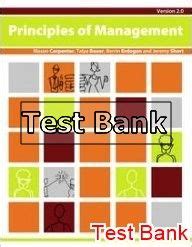 Principles Of Management Version 2 1st Edition Carpenter Test Bank