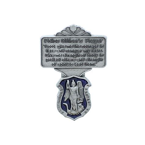 St Michael Police Officer Visor Clip Blue Enamel With Prayer Pricepulse