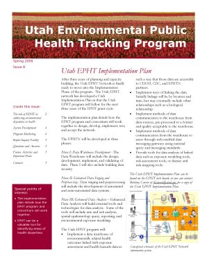 Uepht Newsletter Utah Department Of Health Utah Gov Health