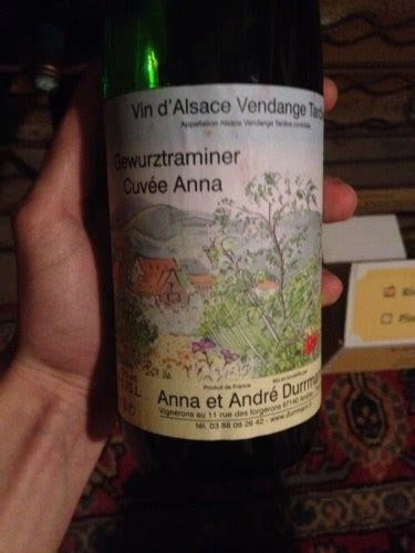 Anna et André Durrmann Gewurztraminer Cuvée Anna Vendange Tardives