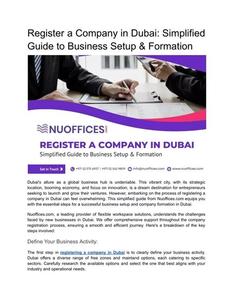 Ppt Register A Company In Dubai Simplified Guide To Business Setup And Formation Powerpoint