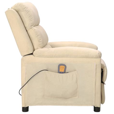 Ledivil Fauteuil De Massage Inclinable Cr Me Tissu Hb A Cdiscount