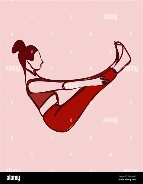 Mujer haciendo ejercicio en postura de yoga Ilustración de silueta